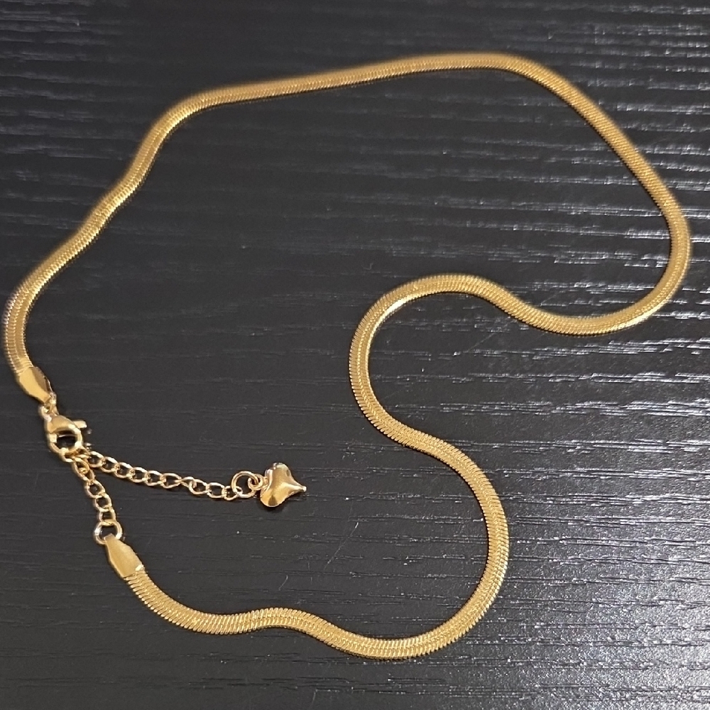 18K Gold Plated Herringbone Necklace